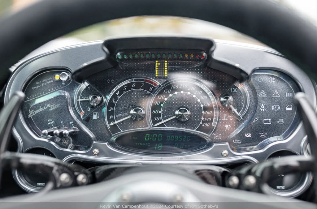 2014 Pagani Zonda roadster gauges